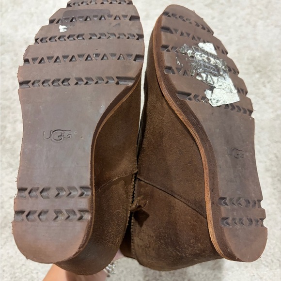 Ugg Myrna Chestnut Wedges Boots - size 6.5 - Picture 10 of 10